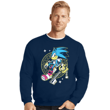 Load image into Gallery viewer, Daily_Deal_Shirts Crewneck Sweater, Unisex / Small / Navy Sonic Kingdom Hearts

