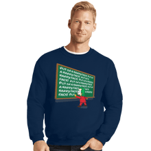 Load image into Gallery viewer, Shirts Crewneck Sweater, Unisex / Small / Navy Put On A Happy Face