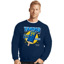 Load image into Gallery viewer, Shirts Crewneck Sweater, Unisex / Small / Navy Time and Space Ice Cream