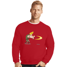 Load image into Gallery viewer, Shirts Crewneck Sweater, Unisex / Small / Red Sonic Bravo