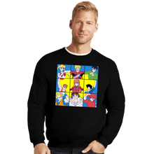 Load image into Gallery viewer, Secret_Shirts Crewneck Sweater, Unisex / Small / Black Anime Heart Of A 90s Kid