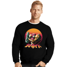 Load image into Gallery viewer, Secret_Shirts Crewneck Sweater, Unisex / Small / Black Retro Space Hunter