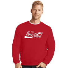 Load image into Gallery viewer, Shirts Crewneck Sweater, Unisex / Small / Red Enjoy Time Travel