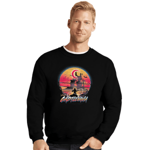 Shirts Crewneck Sweater, Unisex / Small / Black Retro Wave Castlevania