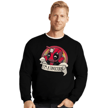 Load image into Gallery viewer, Shirts Crewneck Sweater, Unisex / Small / Black I&#39;m A Unicorn
