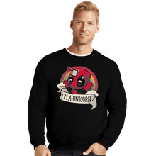 Load image into Gallery viewer, Shirts Crewneck Sweater, Unisex / Small / Black I'm A Unicorn