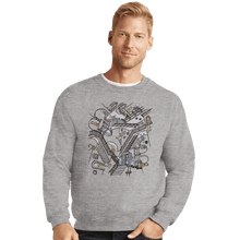 Load image into Gallery viewer, Daily_Deal_Shirts Crewneck Sweater, Unisex / Small / Sports Grey Escher Who