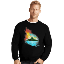 Load image into Gallery viewer, Shirts Crewneck Sweater, Unisex / Small / Black Sunset On Koholint