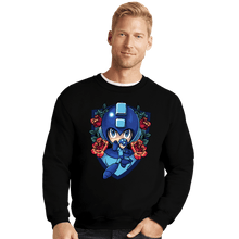 Load image into Gallery viewer, Secret_Shirts Crewneck Sweater, Unisex / Small / Black Megaman Crest