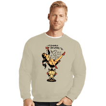 Load image into Gallery viewer, Shirts Crewneck Sweater, Unisex / Small / Sand Shinra Beware