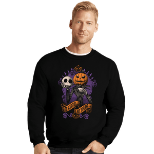 Daily_Deal_Shirts Crewneck Sweater, Unisex / Small / Black To Scare Or Not To Scare