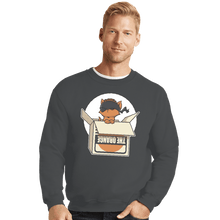 Load image into Gallery viewer, Shirts Crewneck Sweater, Unisex / Small / Charcoal Sneaky Kitty