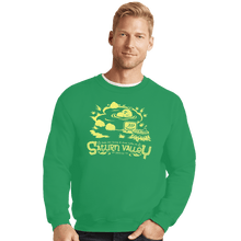 Load image into Gallery viewer, Shirts Crewneck Sweater, Unisex / Small / Irish Green Relax In Saturn Valley