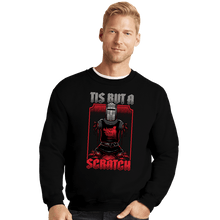 Load image into Gallery viewer, Secret_Shirts Crewneck Sweater, Unisex / Small / Black Black Knight Quote