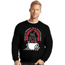 Load image into Gallery viewer, Secret_Shirts Crewneck Sweater, Unisex / Small / Black Moonless Night