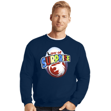 Load image into Gallery viewer, Shirts Crewneck Sweater, Unisex / Small / Navy Law Of Surprise
