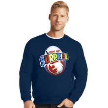 Load image into Gallery viewer, Shirts Crewneck Sweater, Unisex / Small / Navy Law Of Surprise