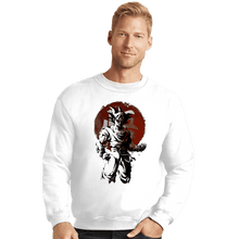 Load image into Gallery viewer, Shirts Crewneck Sweater, Unisex / Small / White Saiyan Sun