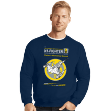 Load image into Gallery viewer, Daily_Deal_Shirts Crewneck Sweater, Unisex / Small / Navy N1 Fighter Manual