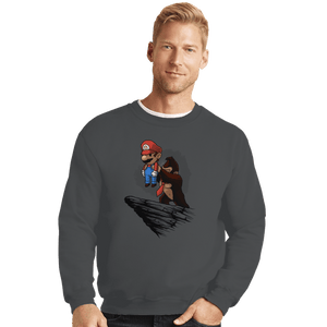 Shirts Crewneck Sweater, Unisex / Small / Charcoal Gaming King