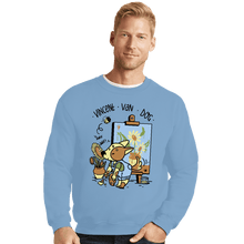 Load image into Gallery viewer, Daily_Deal_Shirts Crewneck Sweater, Unisex / Small / Powder Blue Vincent Van Dog