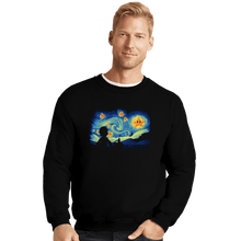 Load image into Gallery viewer, Secret_Shirts Crewneck Sweater, Unisex / Small / Black Super Starry Bros