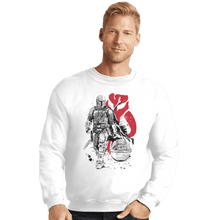 Load image into Gallery viewer, Shirts Crewneck Sweater, Unisex / Small / White Lone Hunter And Cub