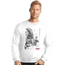 Load image into Gallery viewer, Shirts Crewneck Sweater, Unisex / Small / White Xenomorphs Invasion Sumi-e