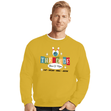 Load image into Gallery viewer, Shirts Crewneck Sweater, Unisex / Small / Gold The Dude

