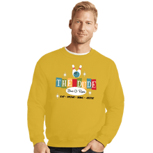 Load image into Gallery viewer, Shirts Crewneck Sweater, Unisex / Small / Gold The Dude