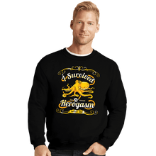 Load image into Gallery viewer, Daily_Deal_Shirts Crewneck Sweater, Unisex / Small / Black I Survived The Hero Gathering