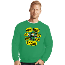 Load image into Gallery viewer, Secret_Shirts Crewneck Sweater, Unisex / Small / Irish Green Screaming Link