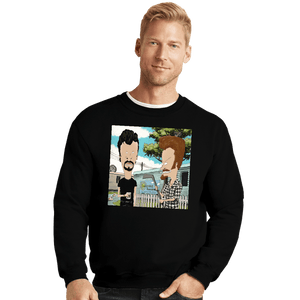 Daily_Deal_Shirts Crewneck Sweater, Unisex / Small / Black Trailer Boys