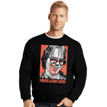 Load image into Gallery viewer, Shirts Crewneck Sweater, Unisex / Small / Black Finger Lickin' Good