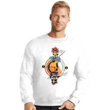Load image into Gallery viewer, Daily_Deal_Shirts Crewneck Sweater, Unisex / Small / White Cross Dimension