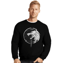 Load image into Gallery viewer, Shirts Crewneck Sweater, Unisex / Small / Black Wh1t3 W0lf