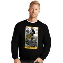 Load image into Gallery viewer, Daily_Deal_Shirts Crewneck Sweater, Unisex / Small / Black JL Tarot - Strength