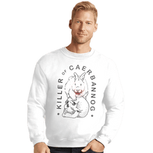 Load image into Gallery viewer, Shirts Crewneck Sweater, Unisex / Small / White Killer Rabbit of Caerbannog