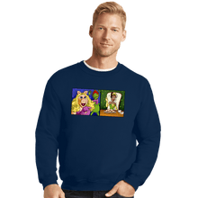 Load image into Gallery viewer, Shirts Crewneck Sweater, Unisex / Small / Navy Jealous Piggy