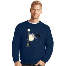 Load image into Gallery viewer, Shirts Crewneck Sweater, Unisex / Small / Navy Just Singing In The Rain