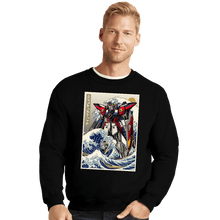 Load image into Gallery viewer, Daily_Deal_Shirts Crewneck Sweater, Unisex / Small / Black Wing Zero