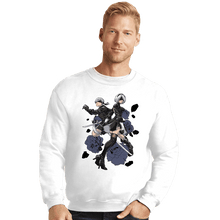 Load image into Gallery viewer, Daily_Deal_Shirts Crewneck Sweater, Unisex / Small / White Android Hunter