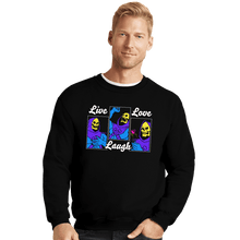 Load image into Gallery viewer, Secret_Shirts Crewneck Sweater, Unisex / Small / Black Live Laugh Myaah