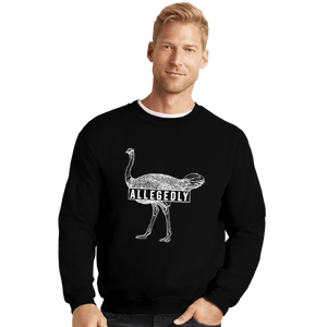 Shirts Crewneck Sweater, Unisex / Small / Black Allegedly Ostrich