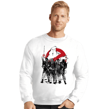 Load image into Gallery viewer, Daily_Deal_Shirts Crewneck Sweater, Unisex / Small / White Ghostbusters Sumi-e