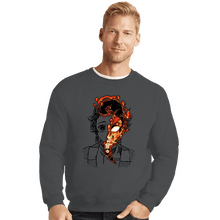 Load image into Gallery viewer, Daily_Deal_Shirts Crewneck Sweater, Unisex / Small / Charcoal Power God Of Fire