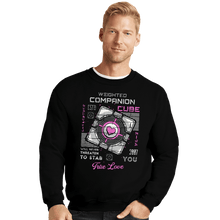 Load image into Gallery viewer, Secret_Shirts Crewneck Sweater, Unisex / Small / Black Companion Cube