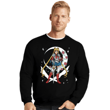 Load image into Gallery viewer, Daily_Deal_Shirts Crewneck Sweater, Unisex / Small / Black Full Armor Moon