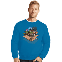 Load image into Gallery viewer, Shirts Crewneck Sweater, Unisex / Small / Sapphire Kawaii Full Team