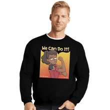 Load image into Gallery viewer, Shirts Crewneck Sweater, Unisex / Small / Black Lower Decks Can Do It